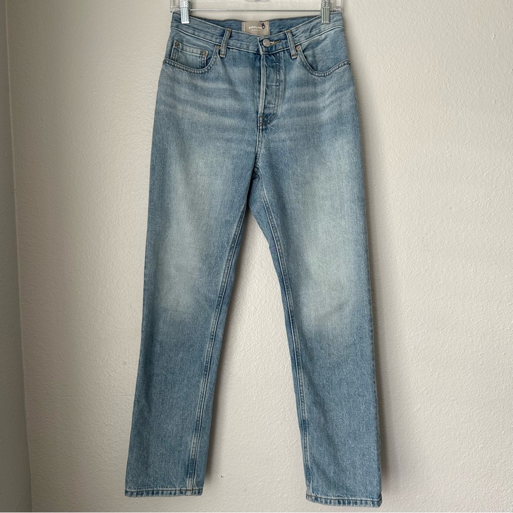 Everlane Cheeky Jean light Wash Button Fly Straight Leg 26 regular Everlane Jean